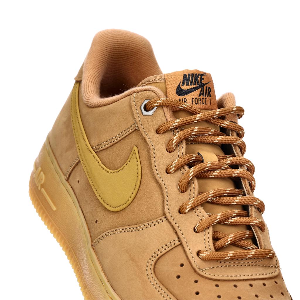 Nike Air Force 1 Low Flax 2019 Herren Sneaker Tan Gum-Light-Brown Schwarz CJ9179-200