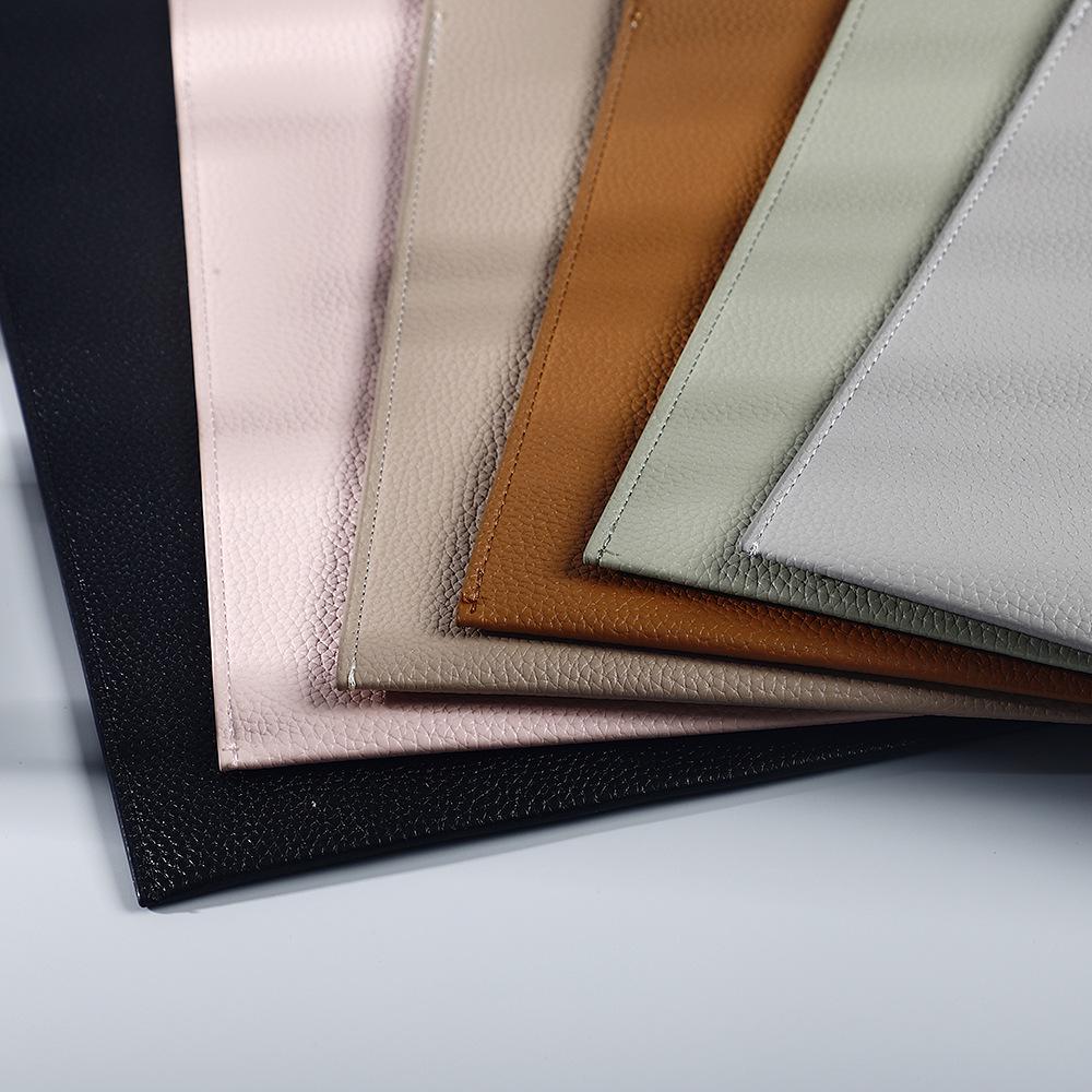 Litchi Grain Leather Laptop & Document Bag, A4 File Storage, Office Archive Bag