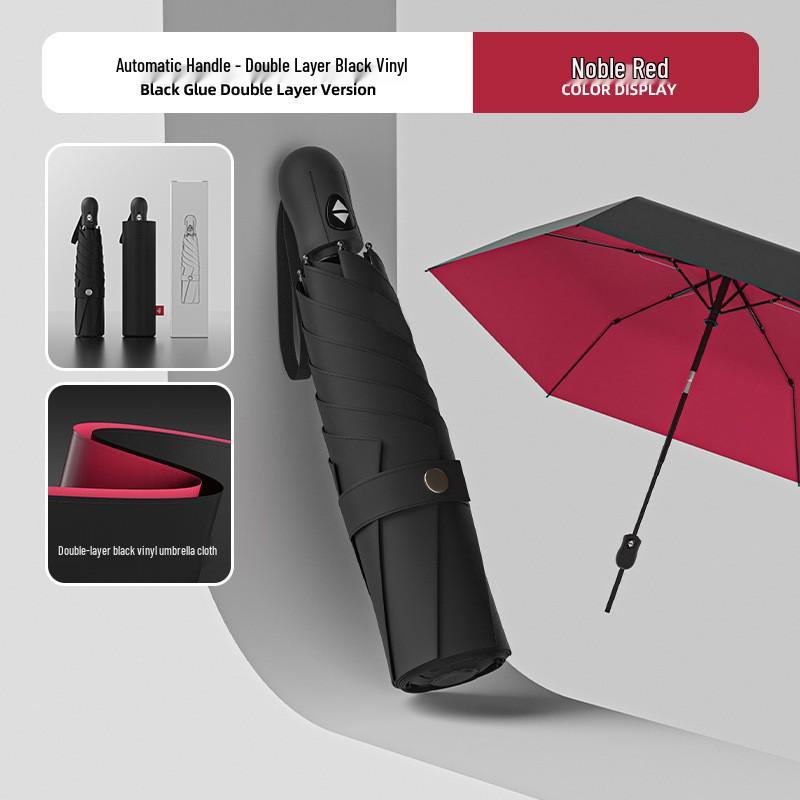 Кружевной трехскладной ультралегкий автоматический зонт - Защита от УФ и солнца для любой погоды, подходит для мужчин и женщин.