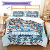 The Blues Team  Bedding Quilt Set Quilt Cover Pillowcase Home Decoration Birthday Gift (1 * Duvet Cover + 2 * Pillowcase, Without Core)