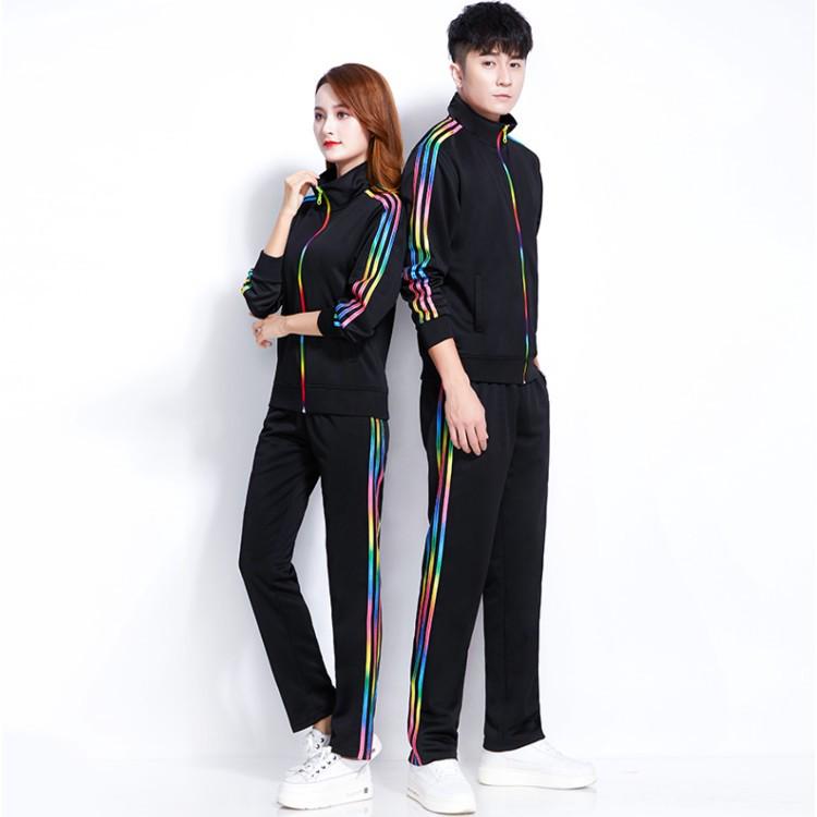 New Large Size Long Sleeve Sports Uniforms for Walking, Gymnastics, Fitness, and Square Dancing