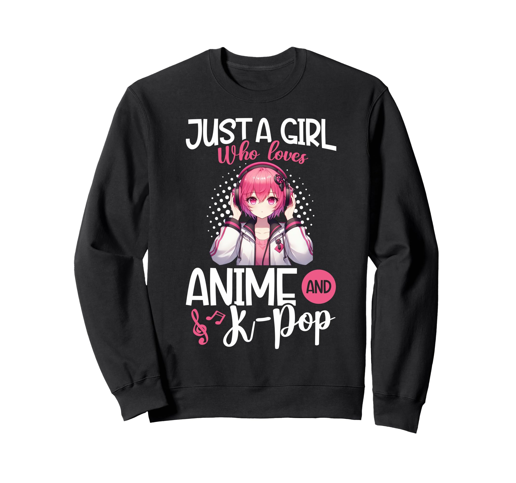 A girl who loves anime and anime merchandise Japanese sweatshirt K-POP чёрный