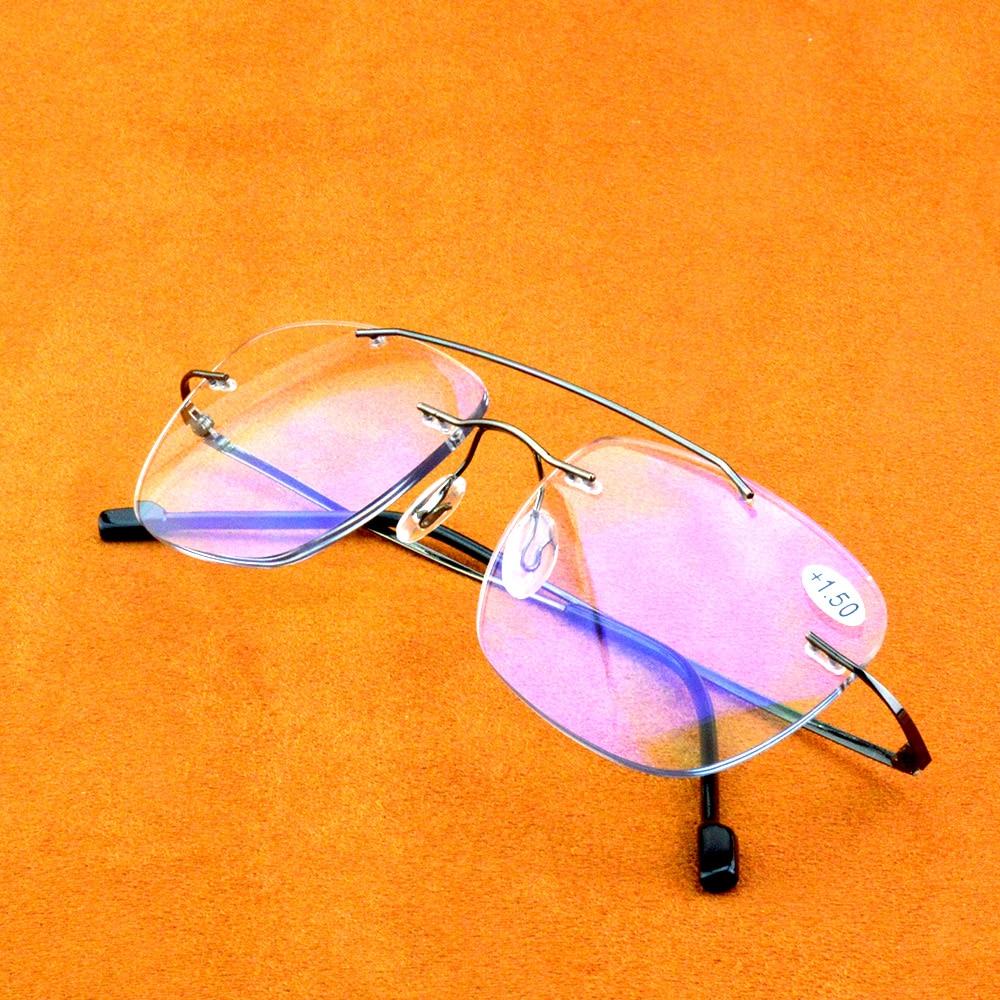 

Мужчины Женщины Авиационные Безободковые Антибликовые Безрамные Прогрессивные Мультифокальные Очки Для Чтения с ограниченным количеством очков от +1 до +4 +0.75 серый