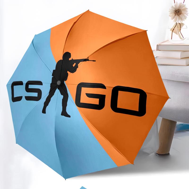 CSGO Fashionable Automatic Opening/Closing Folding Umbrella. Portable and Foldable, Ideal for Gift, Travel, and Daily Use.