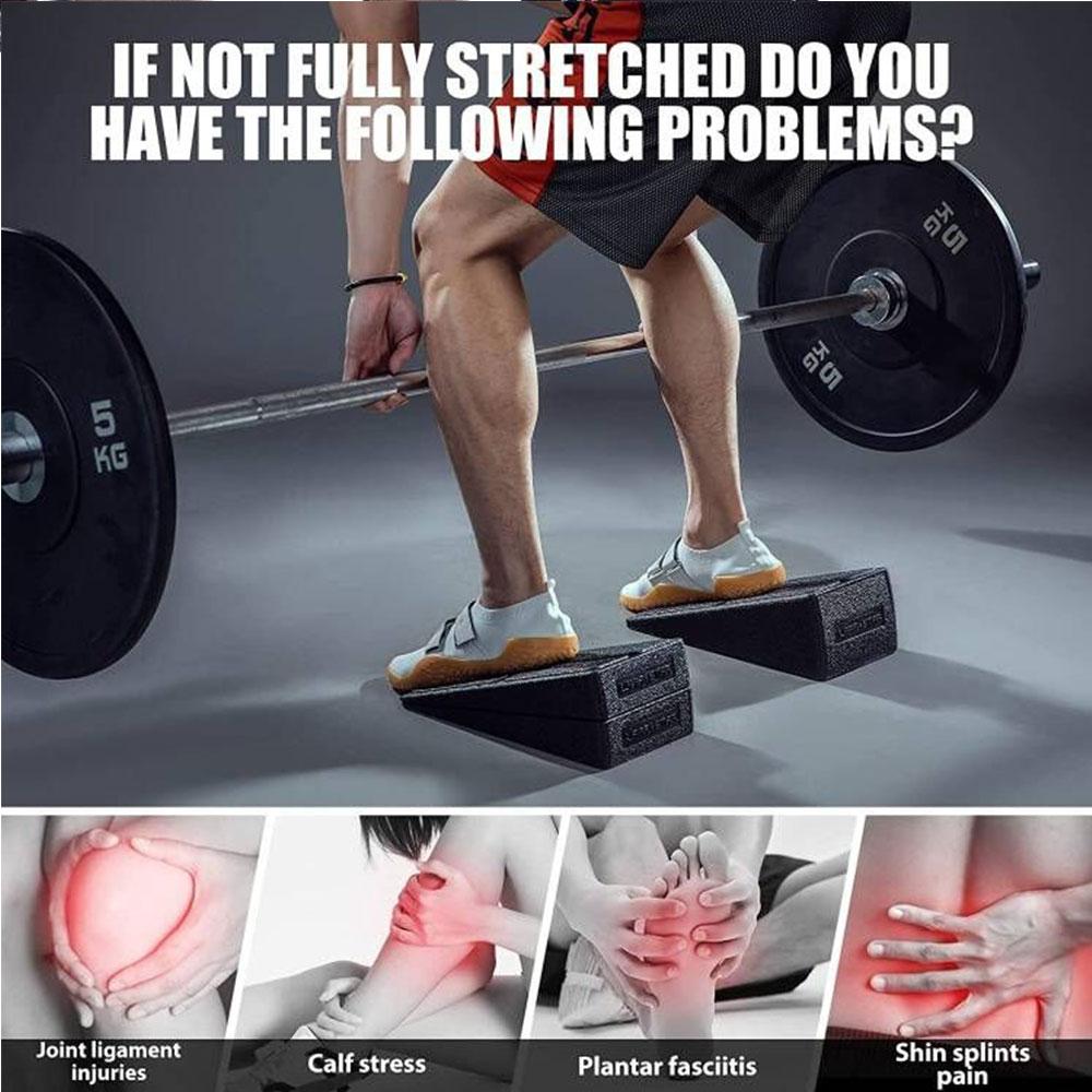 1/3Pcs Adjustable Non-Slip Squat Wedge Block Deadlift Ramp Calf Stretcher Slant Board Strength Training