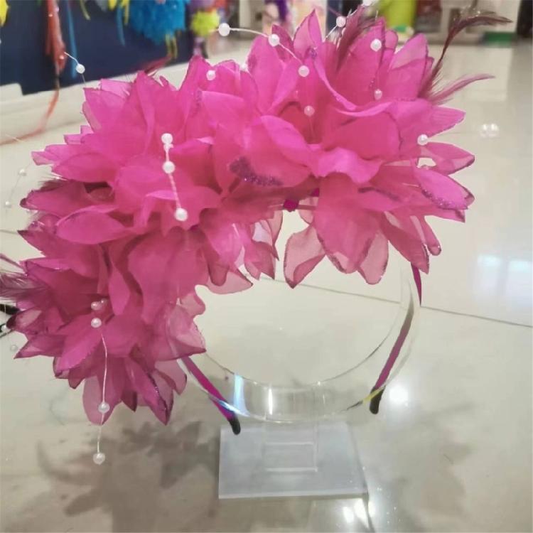 Elegancka Opaska do Włosów z Kwiatami Lata 20. Fascynator Spinka do Włosów Kobiety Karnawałowe Akcesoria do Włosów