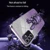 For Samsung Galaxy A14 5G/4G PC+TPU Phone Case Glitter Powder Pull-Out Kickstand Cell Phone Shell