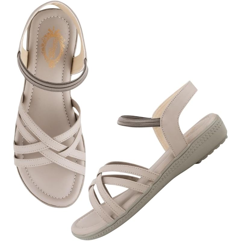 Shoetopia Women'S Snd-1080 Grey Flat Sandal-4 Kids Uk (Snd-1080-Grey)-Eu37
