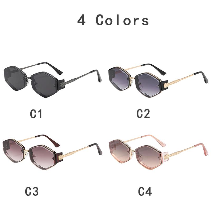 New Fashion Brand Designer Luxury Sunglasses Women Vintage Rimless Letter Party Shades Glasses Outdoor Travel Sunglasses