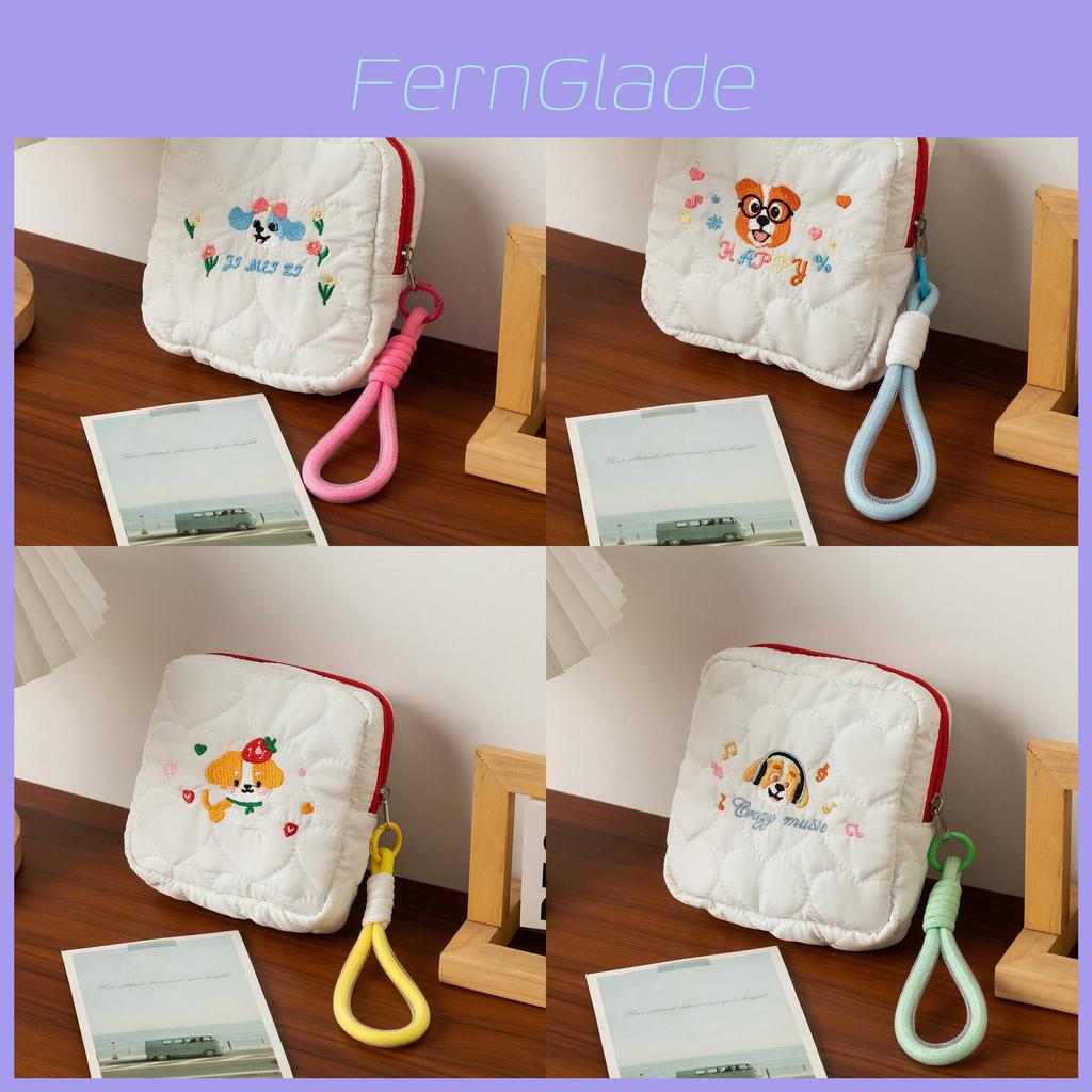 Animal Embroidered Makeup Bag With Large Capacity For Travel And Home Storage