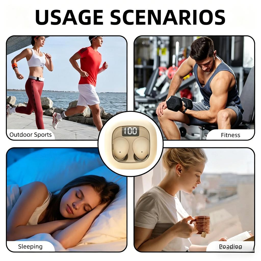 Xiaomi Cute Mini Invisible Earbuds Bluetooth 5.3 Wireless Earphones HIFI Stereo Noise Reduction Heasets with Microphones Headphones
