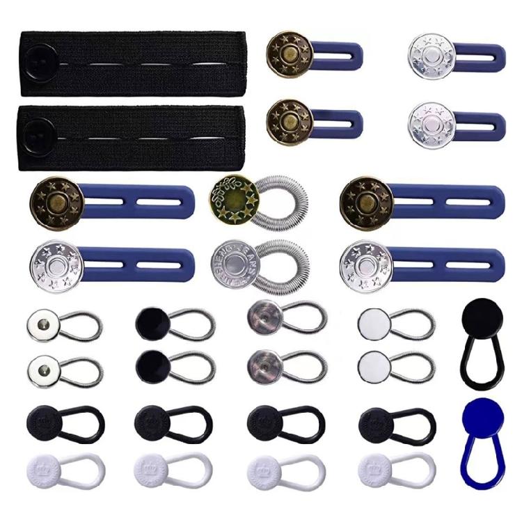 

30pcs Button Extenders Set Elastic Jeans Waist Extender Button for Men Women 1