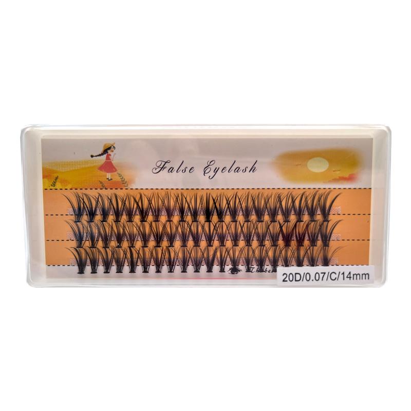 Natural False Eyelashes, 1 box 60 clusters 20D individual eyelashes, extension eyelashes, Professional Makeup