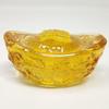 Fengshui 2 PCS Yellow Crytal Feng Shui Golden Ingot/Yuan Bao, Office Living Room Decoration Attract Wealth and Good Luck W3382