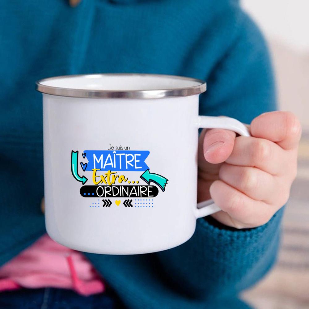 BEST MASTER OF THE EARTH Teacher Gift Idea School GIFT FOR MASTER Original Enamelled Mug End of Year Gift Perfect School Gift