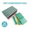 50 Stück/Set SMD SMT Elektronikbauteile Behälter Mini Aufbewahrungsboxen Set Schreibtischorganizer