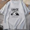 Lazy Panda I Hate Morning People Men Women Short Sleeve T-Shirt Fashion Clothes Street Hip Hop Tops Tshirts Unisex Oversized Tee