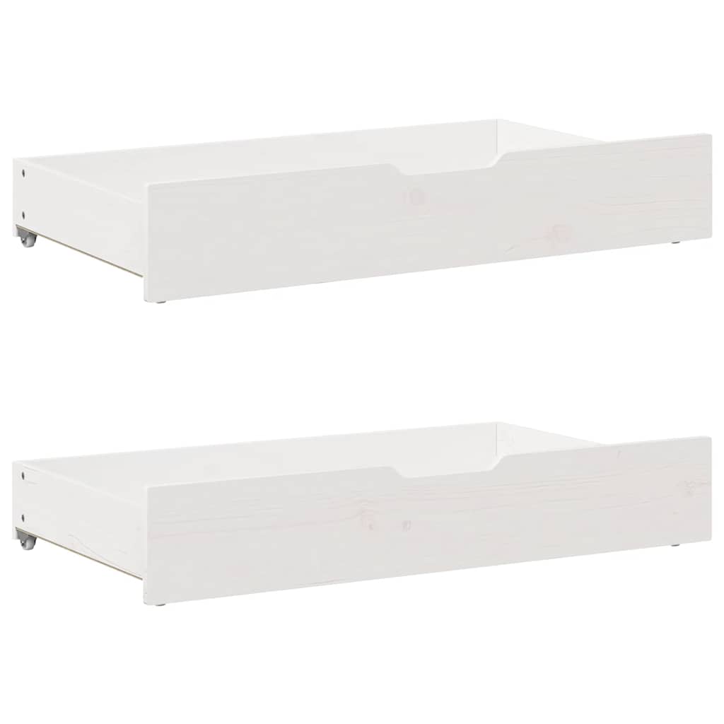 Vidaxl Szuflady Pod Łóżko, 2 Szt, Białe, 95X55X16 Cm, Drewno Sosnowe