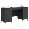 Mesa com Prateleira Preta 142,5 x 50 x 75 cm Madeira Engenheirada
