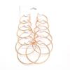Korean Fashion Mixed Color Circle Earrings Set - 6 Pairs