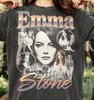 Emma Stone Retro Vintage Halftone Actress Graphic Comfort Colors® Tshirt, Hollywood Celebrity Merchandise Tee