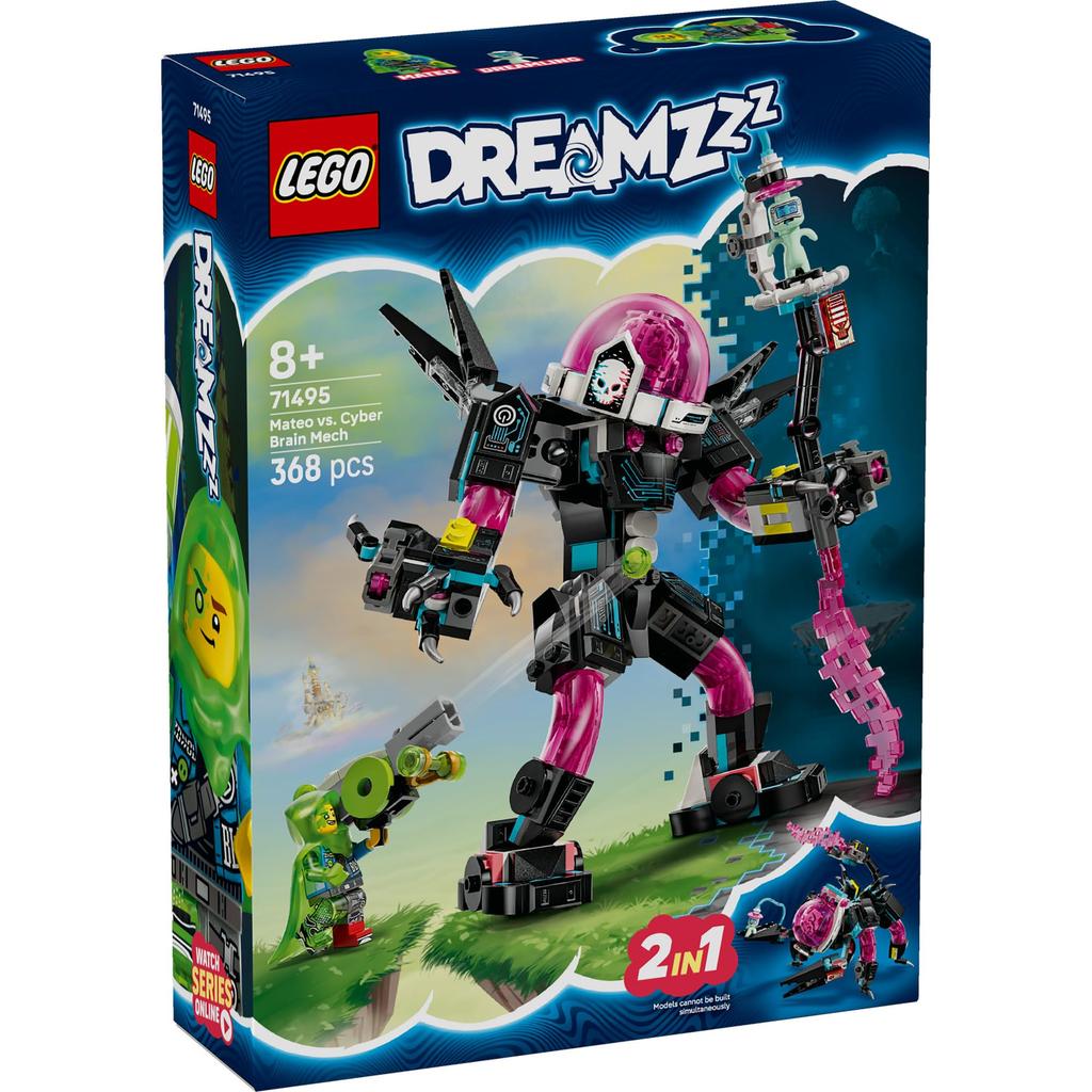 LEGO Dreams Mateo vs. Cyberbrain Mech Toy, Birthday Gift, Building Blocks, for Boys and Girls, Ages 8, 9, and 10, Elementary School Students, Robotics
