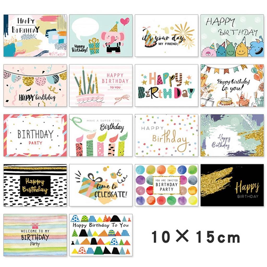 ABWR-72 Pack Greeting Card Eco Friendly Unique Birthday Cards Large Happy Birthday Cards Set For Adults And Kids Writing