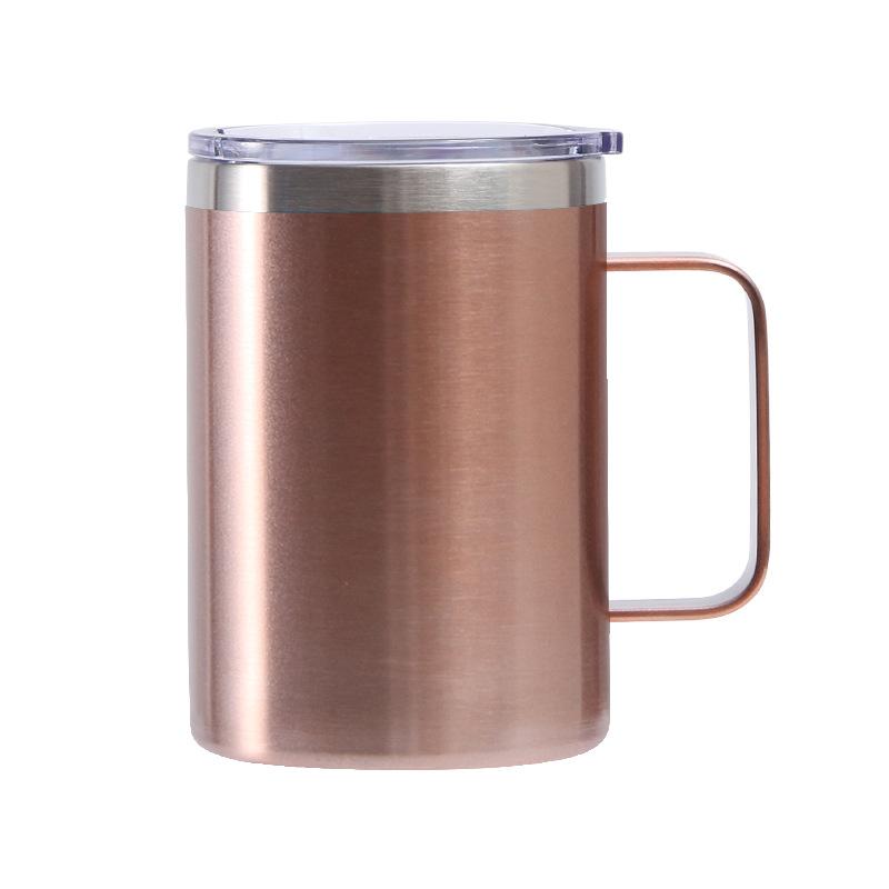 Exclusive For 16Oz Handle Cup 304 Stainless Steel Office Cup, Color Spray Coffee Cup