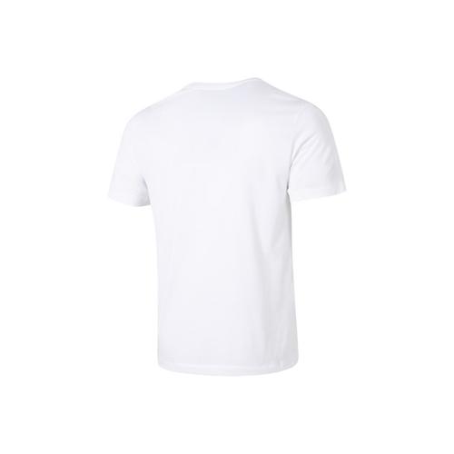 Nike Brand Logo Men's White Breathable Crew Neck Short-Sleeve T-Shirt