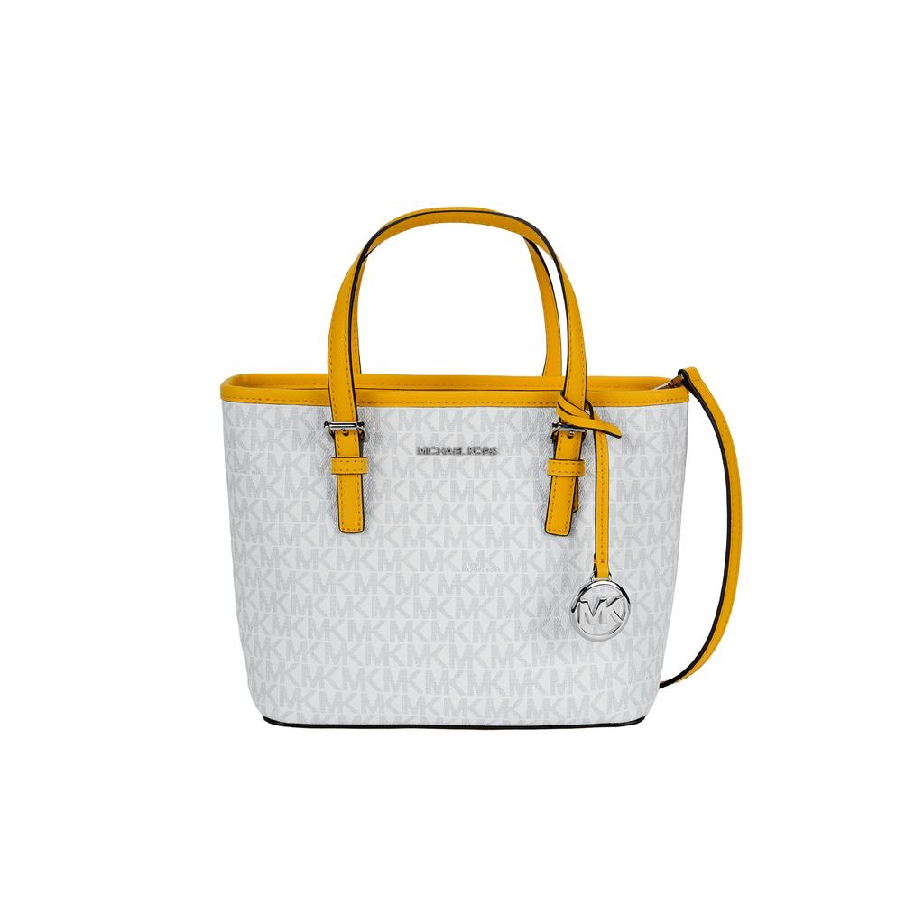 New MICHAEL KORS Jet Set Leather Basket Bag, Tote Bag, Shopping Bag, Handbag, Shoulder Bag, Crossbody Bag Mini Women's 35T9STVT0B-CITRUS-MULTI