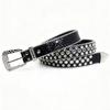 Women's Rhinestone Crystal Belt: Sparkling Diamond Leather Accessory