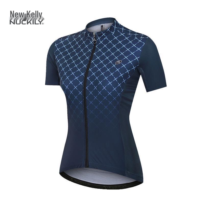 Damen Sommer Kurzarm-Radtrikot - Dünn, Atmungsaktiv, Enganliegendes Oberteil