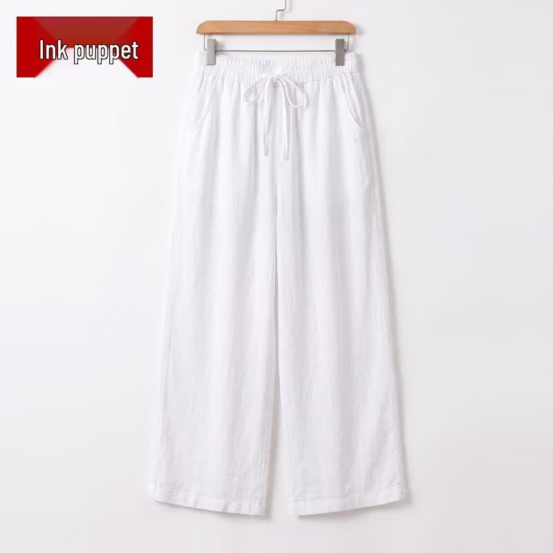 Women s Loose Wide-Leg Drawstring Casual Pants 5XL
