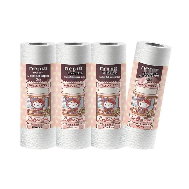Nepia Hello Kitty Retro Kitchen Towel Rolls, 4-Pack
