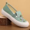 Sommer Neue Ländlicher Stil Damen Schuhe Bestickte Stoffschuhe Einschlupf Leinwand Student Vielseitig Atmungsaktiv Fischer Schuhe