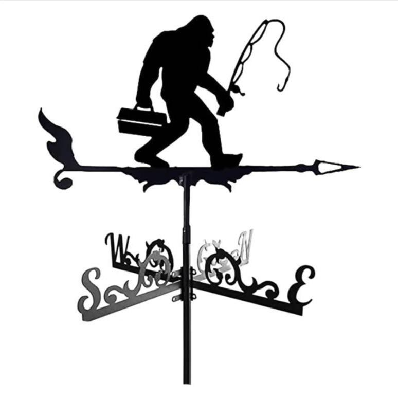 Wetterfahnen-Ornament aus Edelstahl für den Außenhof