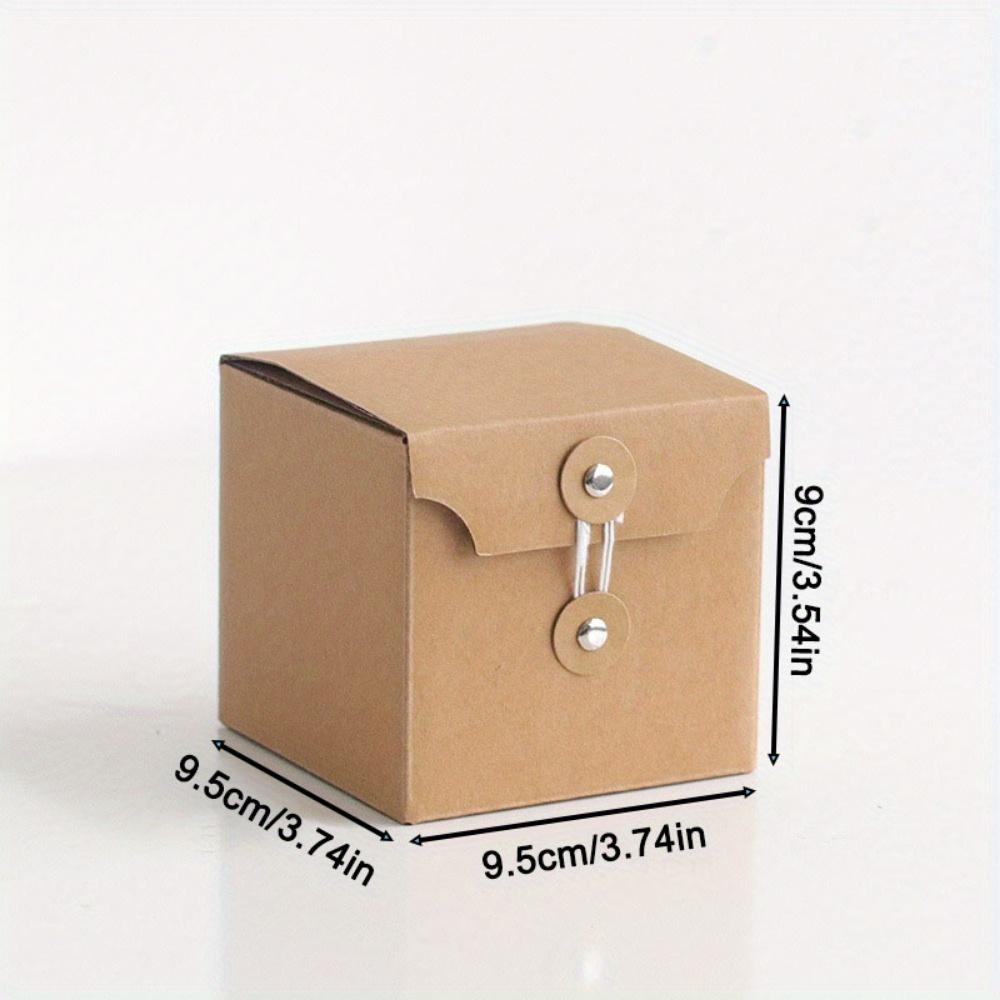 4 Stück Kraftpapierboxen Geschenkversandkartons Karton-Versandtaschen zum Verpacken von Geschenken Duftkerze Duftende Leckerli-Boxen Glasbox Geschenkverpackungsbox