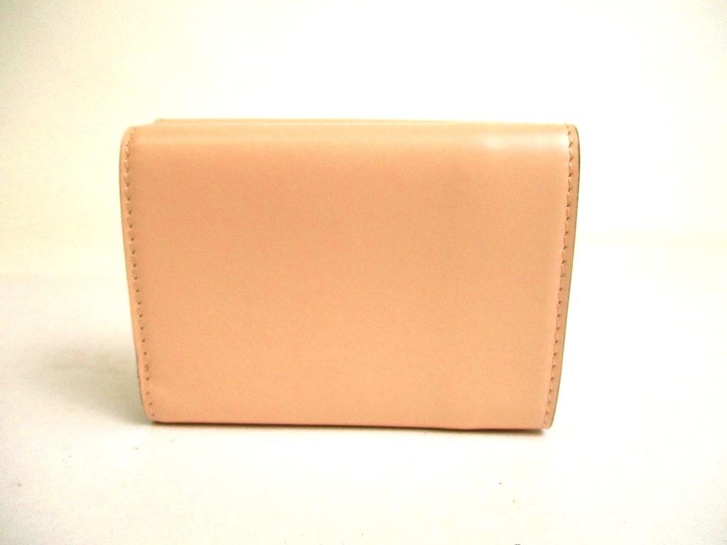 Authentic FENDI ROMA Light Pink Leather Trifold Wallet Compact Wallet #a138  Refurbished
