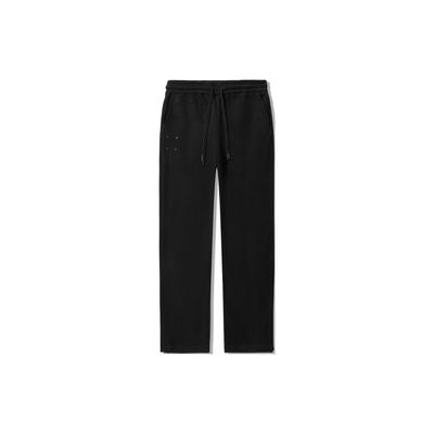 Li Ning Daily Prosperity Series Straight Loose Fit Casual Pants Women Bottoms Black AKLU230-3