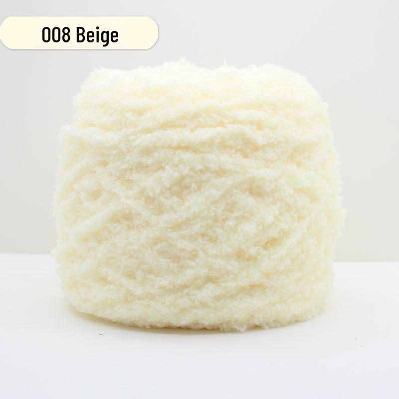 Medium-Thick Three-Strand Coral Velvet Ice Silk Plush Yarn for Hand-Knitted Baby Scarves & Vests