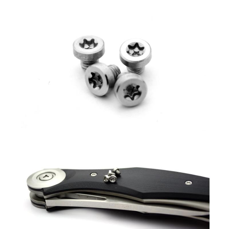 4PCS DIY Knife Handle Screw Folding Knife Shank T8 Plum Screw Oppose Lock Rivet Tools Knife Fastening Screws