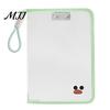 Dustproof File Protection Sleeve Clear Expanding Folder, with Hand Strap, Macaron Color Lightweight Student Test Paper Holder Waterproof Plastic