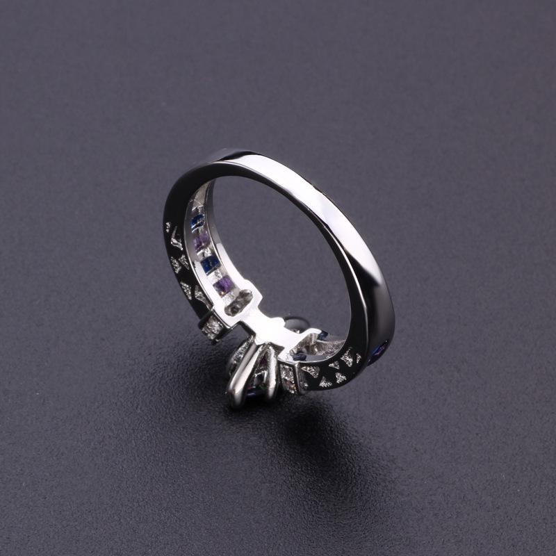 Kleurrijke Ovalen Zirconia Ring voor Dames - Trendy Europese & Amerikaanse Mode