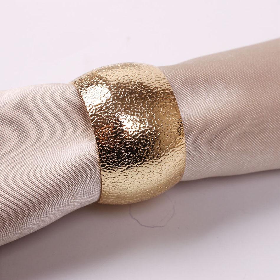 4PCS Metal Napkin Buckles Gold Silver Napkin Rings Wedding Event Decor Crafts Holder Handmade Home Party Supplies