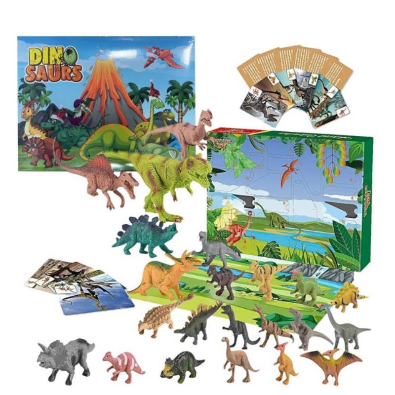 Box Dinosaur Advent 24 Days Christmas Countdown Calendar Toys Gift Ornament