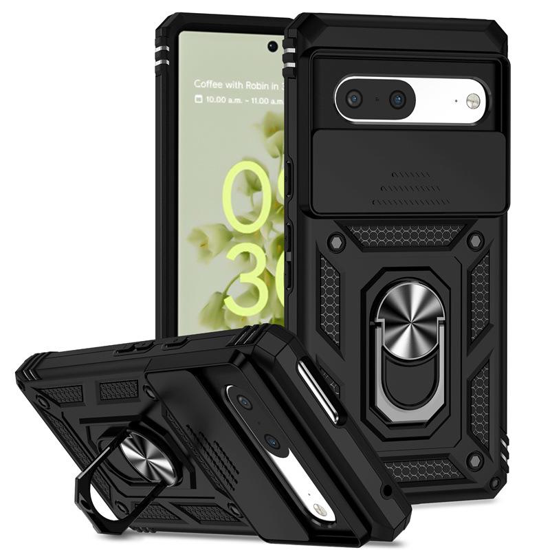 Capa Magnética à Prova de Quedas com Suporte de Anel para Google Pixel 9 Pro