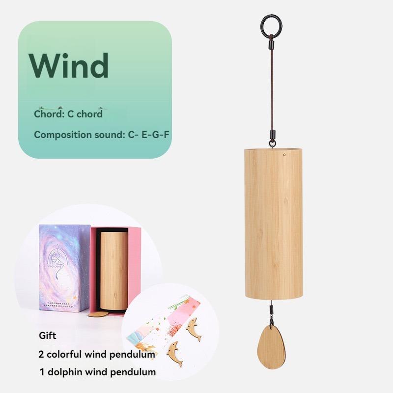 Windspiele mit Noten und Akkorden, Meditation, Ornamente im japanischen Stil, für den Außenbereich, fortgeschrittenes Camping, Balkon, Heilung, Hof, Bambus-Windspiele