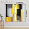 2Pcs Modern Abstract Yellow Gray Black Printed Polyester Curtain For Bedroom Office Kitchen Living Room Machine Washable