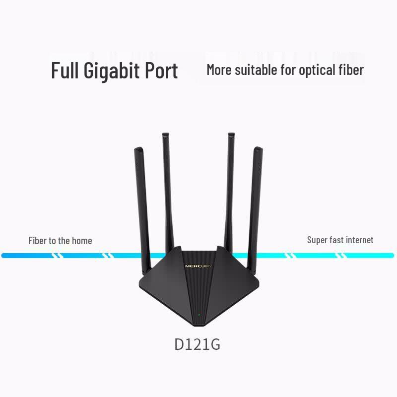 Mercury D121G AC1200 Dual-Band Gigabit WiFi 5 Router (CN Version)