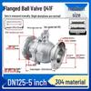 Yunduo 304 Stainless Steel Manual Flange Ball Valve